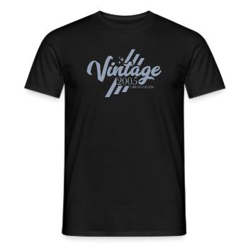 Millésime 2005 Anniversaire Dictons - T-shirt homme - noir - Devant - AI Model Male 178 light (178cm)