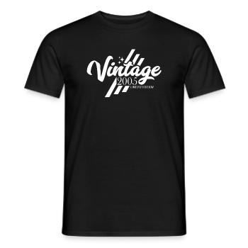 Millésime 2005 Anniversaire Dictons - T-shirt homme - noir - Devant - AI Model Male 178 light (178cm)