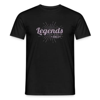 Millésime 1963 Anniversaire Légende Dictons Rétro - T-shirt homme - noir - Devant - AI Model Male 178 light (178cm)