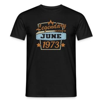 Millésime 1973 Anniversaire Dictons - T-shirt homme - noir - Devant - AI Model Male 178 light (178cm)