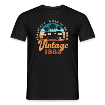 40 Jahre Jubiläum 40 Jahre Jahrgang 1983 Wohnmobil - Männer T-Shirt - Schwarz - Vorne - AI Model Male 178 light (178cm)