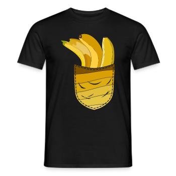Banane Fruit Fruit Cadeau Chest Pocket Banane - T-shirt homme - noir - Devant - AI Model Male 178 light (178cm)