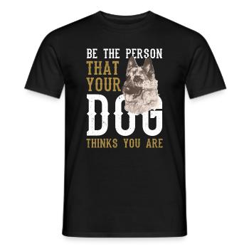 Schäferhund - Männer T-Shirt - Schwarz - Vorne - AI Model Male 178 light (178cm)