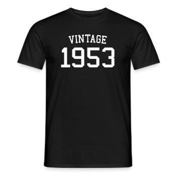Millésime 1953 - 70 ans, cadeau 70e anniversaire - T-shirt homme - noir - Devant - AI Model Male 178 light (178cm)