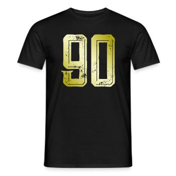 90 number symbol - Men's T-Shirt - black - Front - AI Model Male 178 light (178cm)