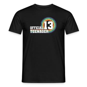 Adolescent officiel 13, cadeau cool 13e anniversaire - T-shirt homme - noir - Devant - AI Model Male 178 light (178cm)