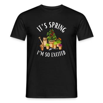 It's Spring Spring for Gardeners - Men's T-Shirt - black - Front - AI Model Male 178 light (178cm)