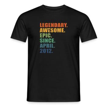 11e anniversaire, avril 2012, 11e anniversaire - T-shirt homme - noir - Devant - AI Model Male 178 light (178cm)
