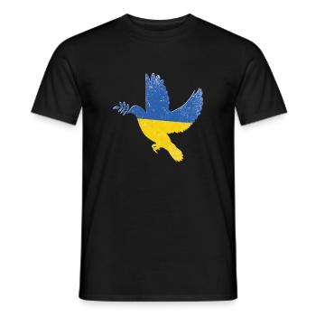 Symbole de paix du drapeau de l’Ukraine - Drapeau de l’Ukraine - T-shirt homme - noir - Devant - AI Model Male 178 light (178cm)