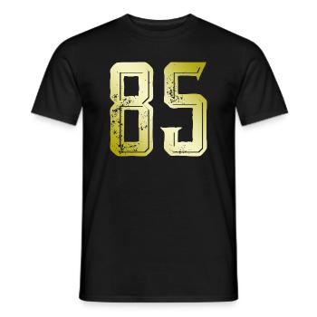 85 number symbol - Men's T-Shirt - black - Front - AI Model Male 178 light (178cm)