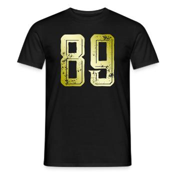 89 Number Symbol - Men's T-Shirt - black - Front - AI Model Male 178 light (178cm)