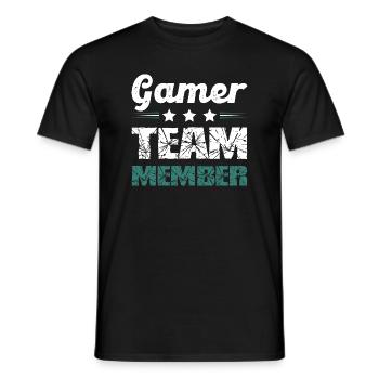 Équipe de joueurs - T-shirt homme - noir - Devant - AI Model Male 178 light (178cm)