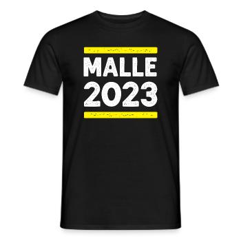 Malle 2023 - Men's T-Shirt - black - Front - AI Model Male 178 light (178cm)