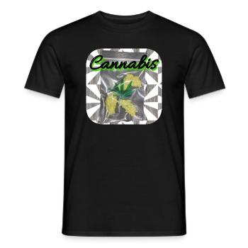 Cannabis - Club WoW - Men's T-Shirt - black - Front - AI Model Male 178 light (178cm)