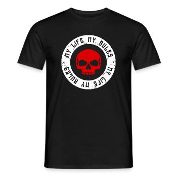 Ma vie - Mes règles - T-shirt homme - noir - Devant - AI Model Male 178 light (178cm)