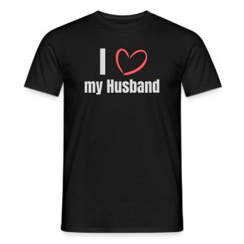 I love my husband - Men's T-Shirt - black - Front - AI Model Male 178 light (178cm)
