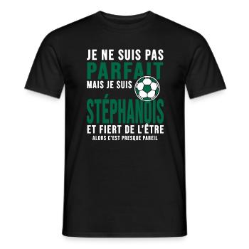 Saint étienne club football Club verts Stéphanois - T-shirt homme - noir - Devant - AI Model Male 178 light (178cm)