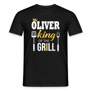 Oliver king of the grill - T-shirt homme - noir - Devant - AI Model Male 178 light (178cm)