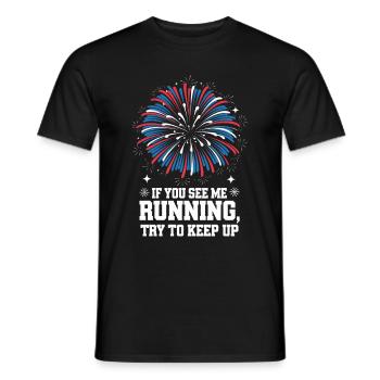Pyrotechniker Feuerwerk Pyrotechnik - Männer T-Shirt - Schwarz - Vorne - AI Model Male 178 light (178cm)