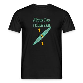 J Peux Pas j ai KAYAK - T-shirt homme - noir - Devant - AI Model Male 178 light (178cm)