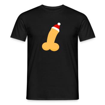 Penis Weihnachten - Männer T-Shirt - Schwarz - Vorne - AI Model Male 178 light (178cm)