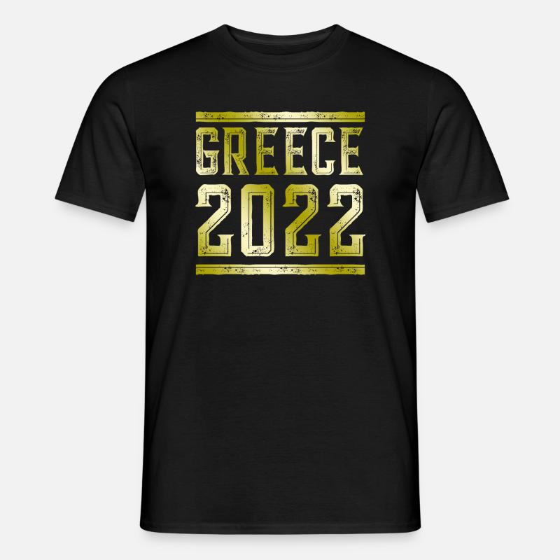 Grèce 2022 Or - T-shirt homme - noir
