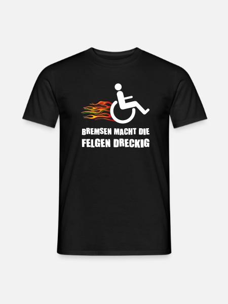 Rollstuhl Behinderung Handicap Rollstuhlfahrer - Männer T-Shirt - Schwarz
