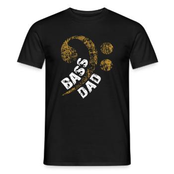 Papa spielt Bass Papa ist Bassist - Männer T-Shirt - Schwarz - Vorne - AI Model Male 178 light (178cm)
