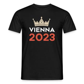 Vienna 2023 Wien - Men's T-Shirt - black - Front - AI Model Male 178 light (178cm)