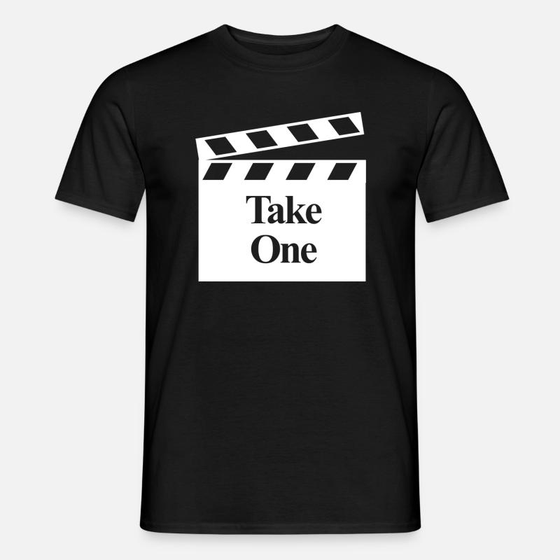 Klappe - nimm eins - Männer T-Shirt - Schwarz