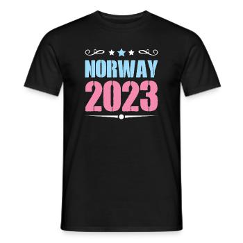 Norvège 2023 - T-shirt homme - noir - Devant - AI Model Male 178 light (178cm)