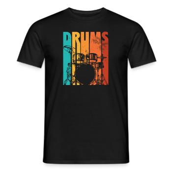 Tambours de batteur | Cadeau de batteur de batterie - T-shirt homme - noir - Devant - AI Model Male 178 light (178cm)