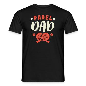 Padel Papa Joueur de Padel Padel Tennis Papa Père - T-shirt homme - noir - Devant - AI Model Male 178 light (178cm)