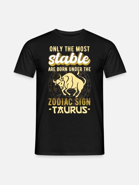 Sternzeichen Taurus Astrologie Geschenk - Männer T-Shirt - Schwarz