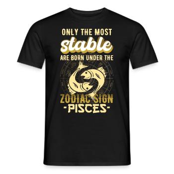 Sternzeichen Fische Astrologie Geschenk - Männer T-Shirt - Schwarz - Vorne - AI Model Male 178 light (178cm)