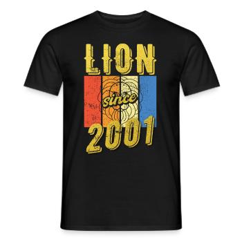 Léo 2001 Zodiac Cadeau d’anniversaire - T-shirt homme - noir - Devant - AI Model Male 178 light (178cm)