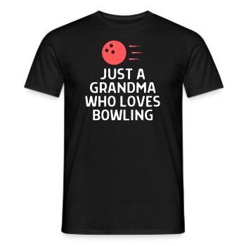 Bowling Sayings Bowling Bowler Skittles Gift - Men's T-Shirt - black - Front - AI Model Male 178 light (178cm)