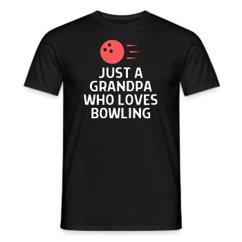 Bowling Sayings Bowling Bowler Skittles Gift - Men's T-Shirt - black - Front - AI Model Male 178 light (178cm)