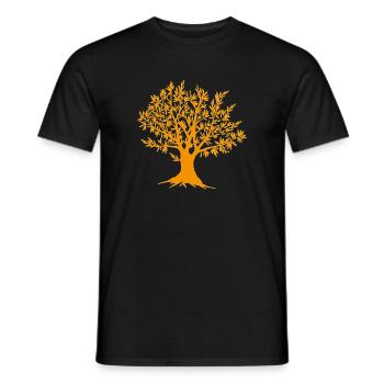 old tree - Men's T-Shirt - black - Front - AI Model Male 178 light (178cm)