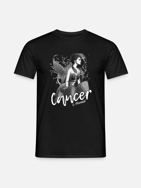 Sirène Cancer Astrologie - Cancer Mermaid Zodiac - T-shirt homme - noir