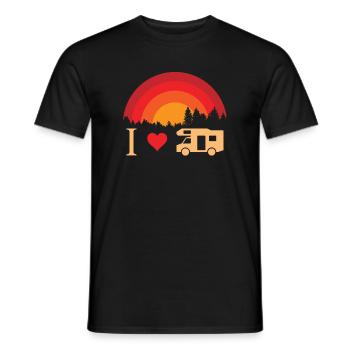 I love camping - Männer T-Shirt - Schwarz - Vorne - AI Model Male 178 light (178cm)