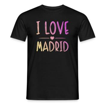 J’aime Madrid - T-shirt homme - noir - Devant - AI Model Male 178 light (178cm)