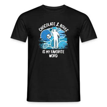 Boule Pétanque Boccia Boules Chocolat - T-shirt homme - noir - Devant - AI Model Male 178 light (178cm)
