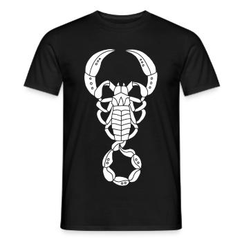 Scorpion blanc - T-shirt homme - noir - Devant - AI Model Male 178 light (178cm)