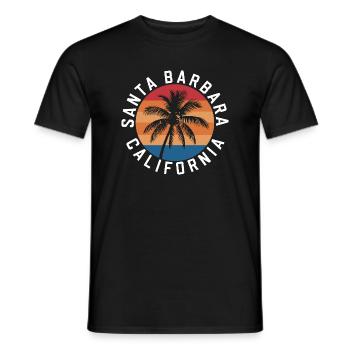 Californie Santa Barbara - T-shirt homme - noir - Devant - AI Model Male 178 light (178cm)