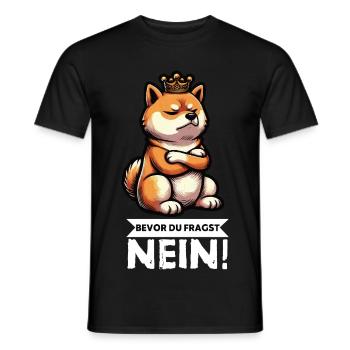 Before You Ask Shiba Inu Shiba Owner Shiba Inus - Men's T-Shirt - black - Front - AI Model Male 178 light (178cm)
