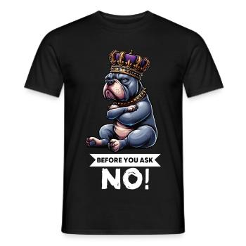 Before You Ask American Bully Bully Pit Bullys - Men's T-Shirt - black - Front - AI Model Male 178 light (178cm)
