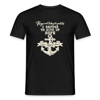 Ich weigere mich, die Hoffnung aufzugeben, Anker - Männer T-Shirt - Schwarz - Vorne - AI Model Male 178 light (178cm)