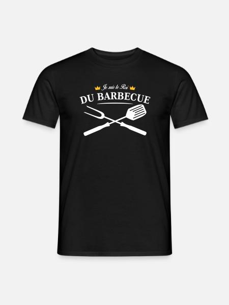 roi du barbecue - T-shirt homme - noir