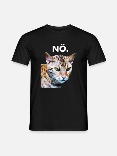 NÖ. Grummelige Katze Schlechte Laune - Männer T-Shirt - Schwarz